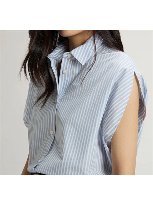 STRIPED COTTON POPLIN BLOUSE WOOLRICH | CFWWSI2021FRUT537831199 STRIPE BLUE WHIFF